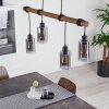 Hunouri Hanger Hout donker, Zwart, 4-lichts