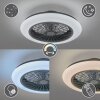 Reality Stralsund plafondventilator LED Zwart, 1-licht, Afstandsbediening