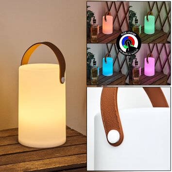 Tacuala Tafellamp voor buiten LED Bruin, Wit, 1-licht, Kleurwisselaar