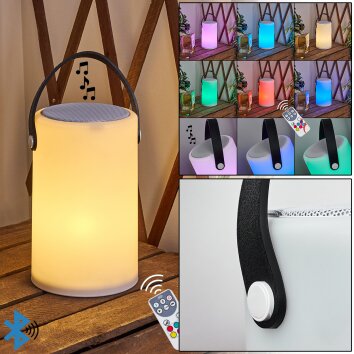 Chilar Tafellamp voor buiten LED Zwart, Wit, 1-licht, Afstandsbediening, Kleurwisselaar