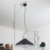 Chara Hanger Chroom, Zwart, 1-licht