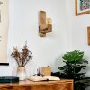 Edna Muurlamp Hout licht, Zwart, 1-licht