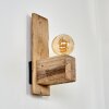 Edna Muurlamp Hout licht, Zwart, 1-licht