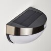 Basra Solarlamp LED Chroom, 1-licht, Bewegingsmelder