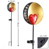 Lodz Solarlamp LED Red, Zwart-Goud, 1-licht