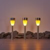 Gorizia Solarlamp LED roestvrij staal, 3-lichts