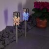 Gorizia Solarlamp LED roestvrij staal, 2-lichts, Kleurwisselaar