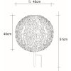 Globo Solarlamp LED Roest, 1-licht