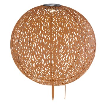 Globo Solarlamp LED Roest, 1-licht