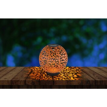 Globo Solarlamp LED Zwart, 1-licht