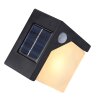 Globo Solar Buiten muurverlichting LED Zwart, 8-lichts, Bewegingsmelder