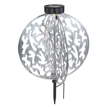 Globo Solarlamp LED Zilver, 1-licht