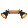 Globo GÜNTHER Plafondlamp Hout licht, 2-lichts