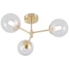 Brillliant Gitse Plafondlamp Goud, 3-lichts