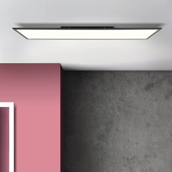 Brilliant Buffi Plafondpaneel LED Zwart, 1-licht