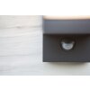 Lutec CUBA Buiten muurverlichting LED Antraciet, 1-licht, Bewegingsmelder