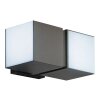 Lutec CUBA Buiten muurverlichting LED Antraciet, 2-lichts