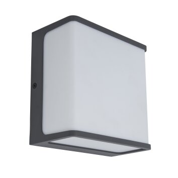 Lutec Doblo Buiten muurverlichting LED Antraciet, 1-licht