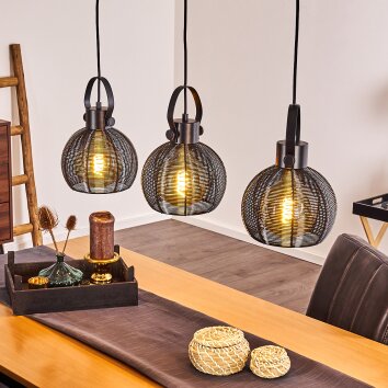 Espada Hanglamp Zwart, 3-lichts