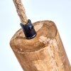 Chapana Hanglamp Bruin, Hout licht, Zwart, 3-lichts