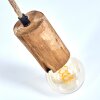 Chapana Hanglamp Bruin, Hout licht, Zwart, 3-lichts