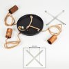 Chapana Hanglamp Bruin, Hout licht, Zwart, 3-lichts