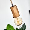 Chapana Hanglamp Bruin, Hout licht, Zwart, 3-lichts