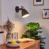 Elm Muurlamp Antraciet, Hout licht, 1-licht