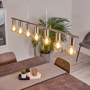 Tulla Hanglamp Nikkel mat, 7-lichts