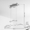 Bolonda Hanglamp LED Nikkel mat, 3-lichts