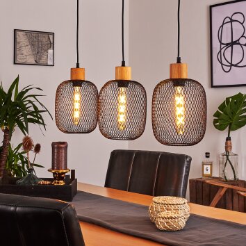Ateponta Hanglamp Zwart, 3-lichts
