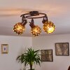 Sunasau Plafondlamp Zwart, 3-lichts