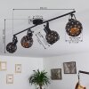 Sunasau Plafondlamp Zwart, 4-lichts