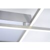 Paul Neuhaus Q-Inigo Plafondlamp LED roestvrij staal, 2-lichts, Afstandsbediening