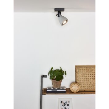 Lucide CONCRI Plafond straler LED Zwart, 1-licht
