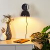 Caney Muurlamp Chroom, Zwart, 1-licht