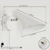 Corralcay Muurlamp Chroom, Wit, 1-licht