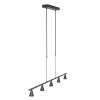 Steinhauer Vortex Hanglamp Zwart, 5-lichts