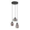 Steinhauer Reflexion Hanglamp Zwart, 3-lichts