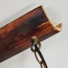 Taktak Hanglamp Oud messing, Hout donker, 2-lichts