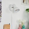 Ambousi Muurlamp Chroom, Wit, 1-licht