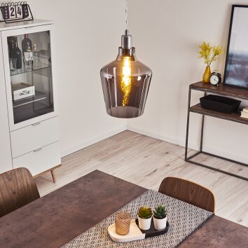 Batouna Hanger Zilver, 1-licht