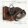 Herford Muurlamp Bruin, Hout donker, 1-licht