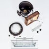 Herford Muurlamp Bruin, Hout donker, 1-licht