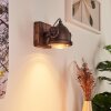 Herford Muurlamp Bruin, Hout donker, 1-licht