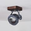 Herford Plafondlamp Hout donker, 1-licht