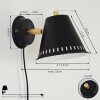 Iasoa Muurlamp Messing, Zwart, 1-licht