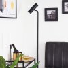 Zuoz Staande lamp Chroom, Zwart, 1-licht