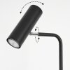 Zuoz Staande lamp Chroom, Zwart, 1-licht