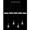 Globo ADA Hanger Hout licht, Zwart, 4-lichts